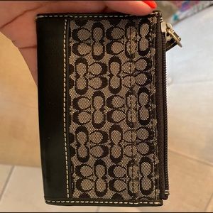 Black coach coin wallet